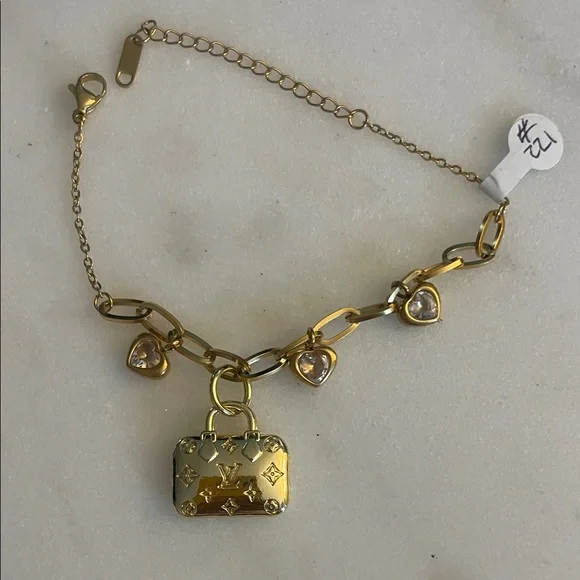 Louis Vuitton Zipper pull Charm Gold Monogram - Picture 4 of 5